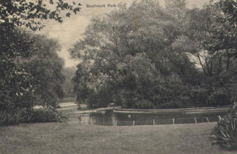 This image has an empty alt attribute; its file name is Southwark-Park-Lake.jpg